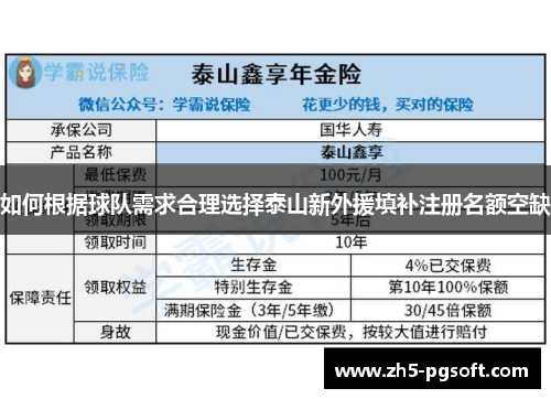 如何根据球队需求合理选择泰山新外援填补注册名额空缺